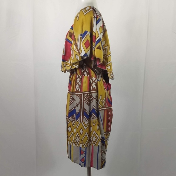 Indulge Size XL 1 Shoulder Multi-Colored Dress EUC - Picture 4 of 7